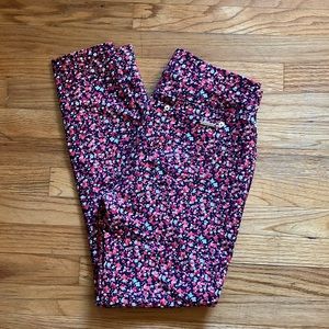 Michael michael Kors red orange white floral stretch pants NWOT floral print